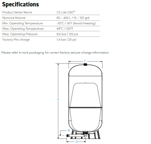 Specification C2 Lite Global water